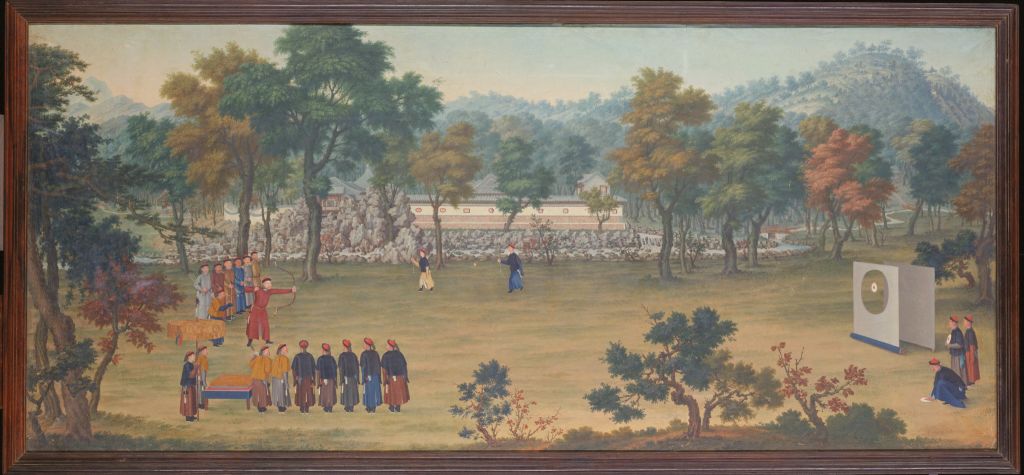 图片[1]-Wang Zhicheng Qianlong Archery Screen-China Archive